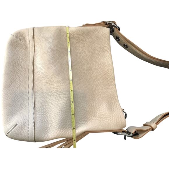 COACH L04S 1427 Legacy Medium Slim Shoulder Bag Parchment Pebble Leather Tassel - Picture 6 of 9